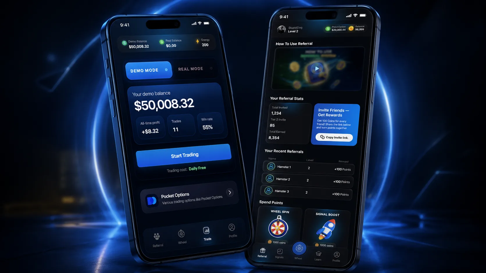 Telegram MiniApp referral screen preview
