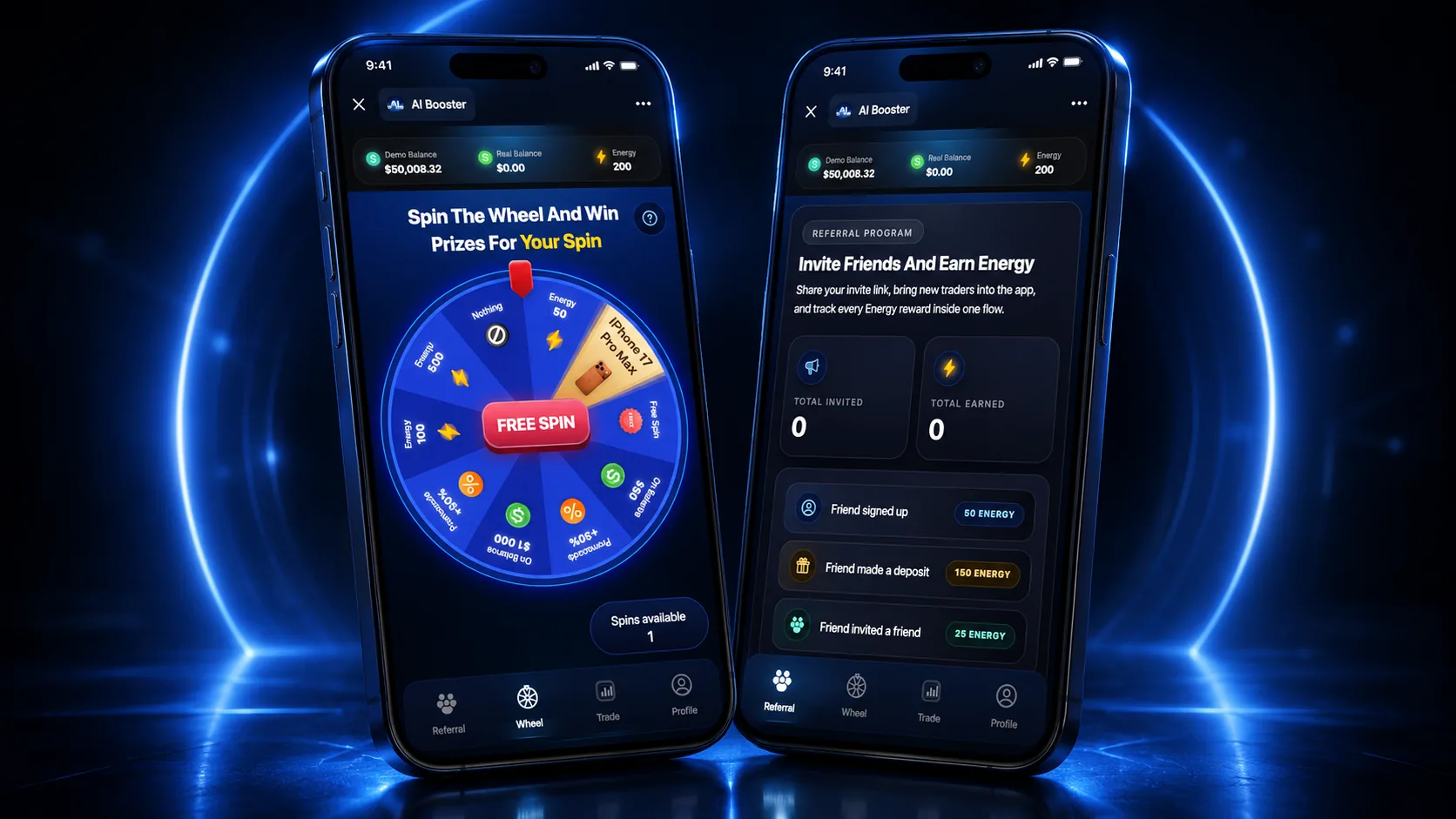 Telegram MiniApp trading page preview